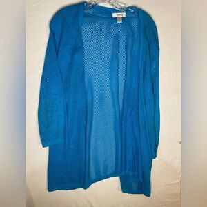 CJ Banks Vibrant Blue Knit Top